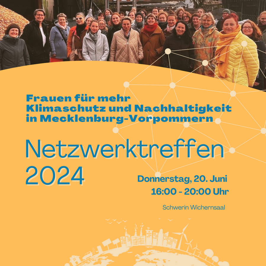 Titelbild zur Veranstaltung Netzwerktreffen: Frauen für mehr Klimaschutz und Nachhaltigkeit in Mecklenburg-Vorpommern